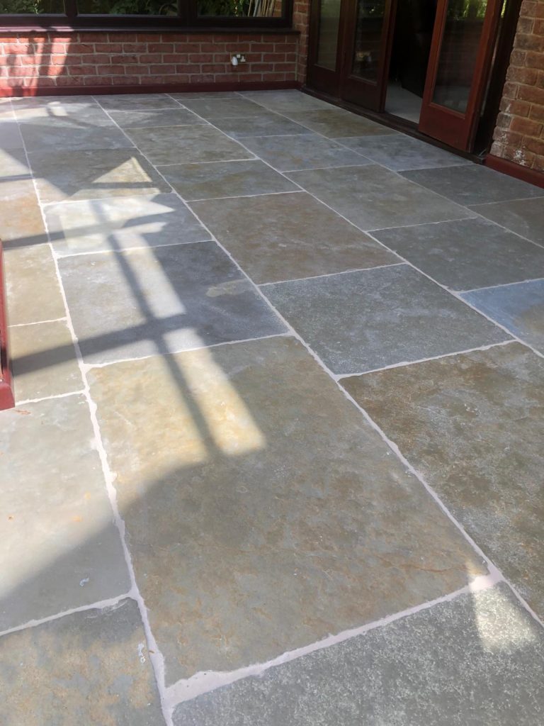 Cathedral limestone flooring installation in Dorset