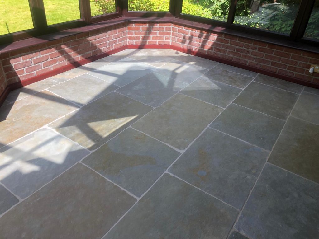 Cathedral limestone floor installation in Shaftesbury Dorset