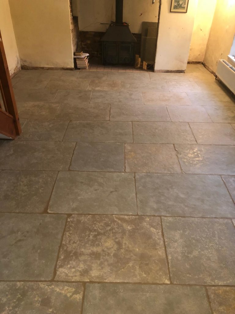 Cathedral stone floor installation by Simali Stone Ltd in Dorset