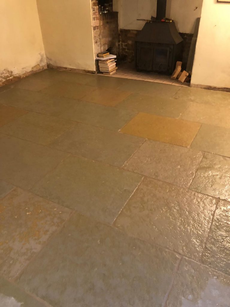 Cathedral stone flooring installation near Shaftesbury, South West