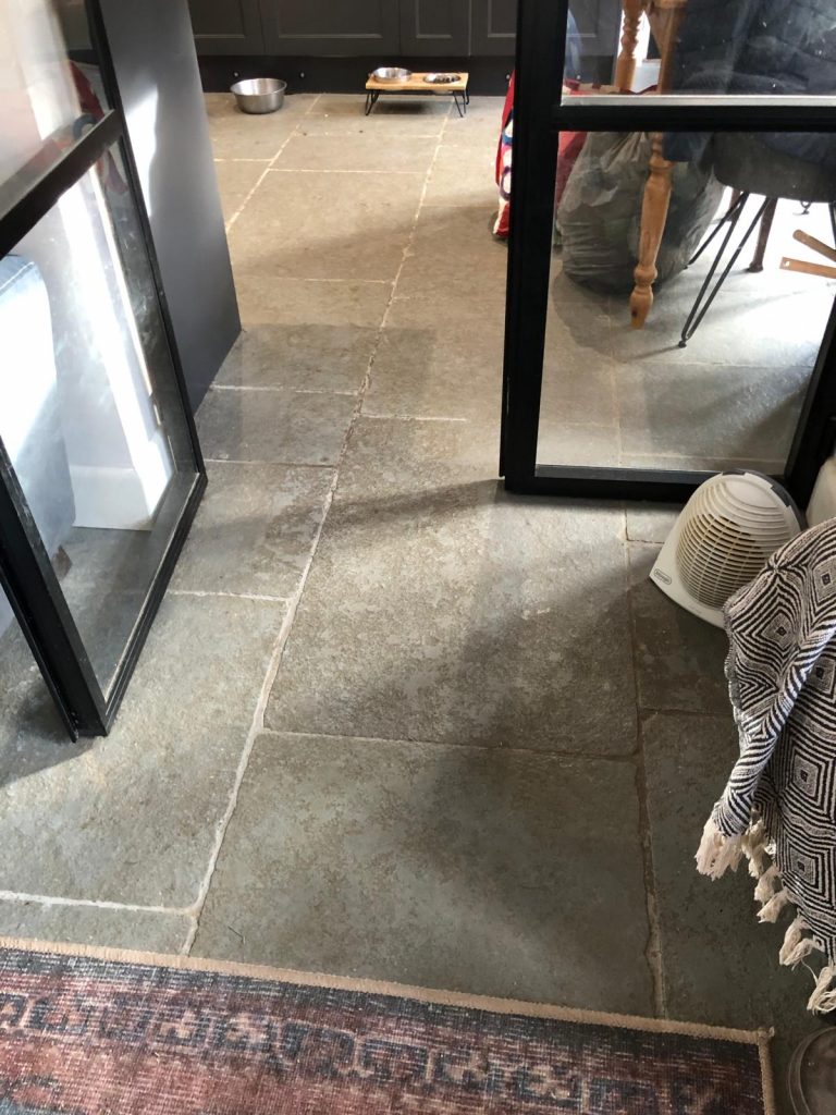 Cathedral grey limestone stone floor tiles