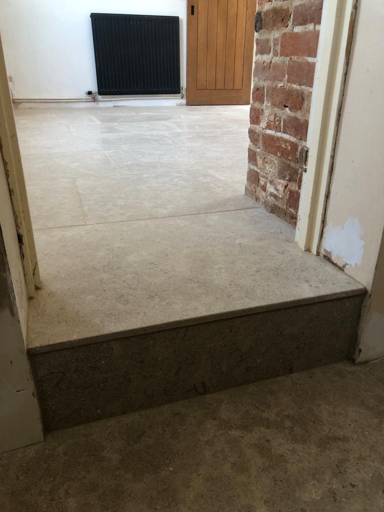 Heritage limestone flooring installation in Dorset