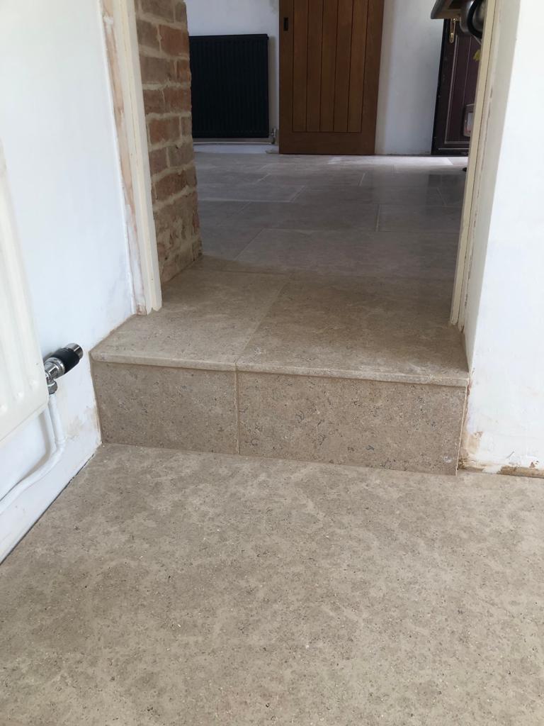 Heritage limestone flooring installation in Dorset