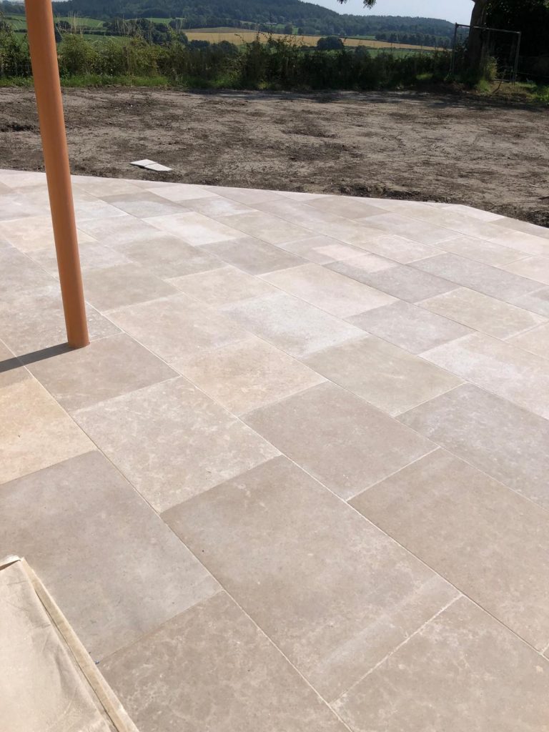 Heritage limestone flooring installation in Dorset