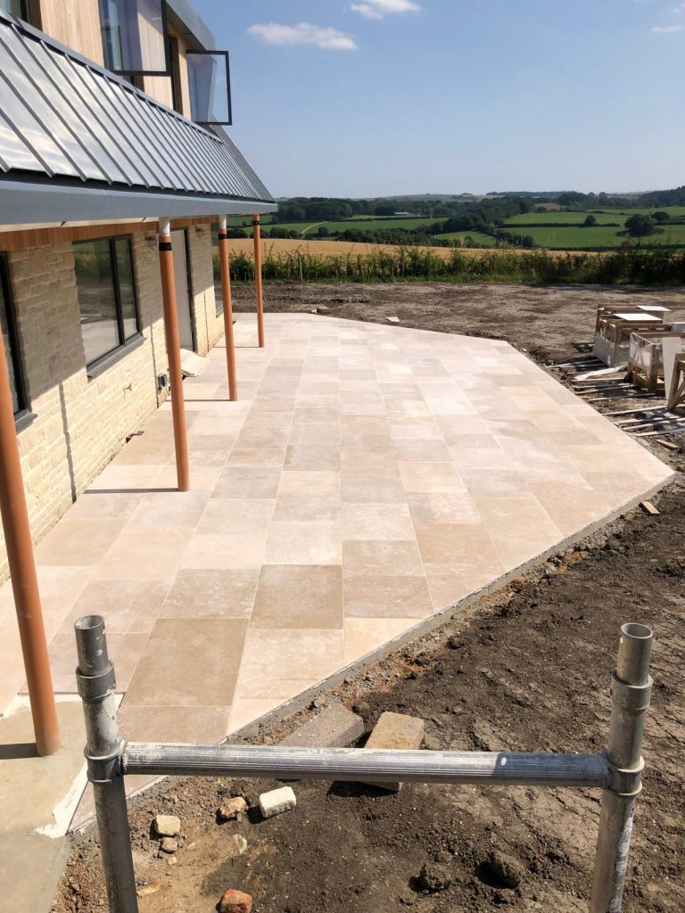 Heritage limestone flooring installation in Dorset