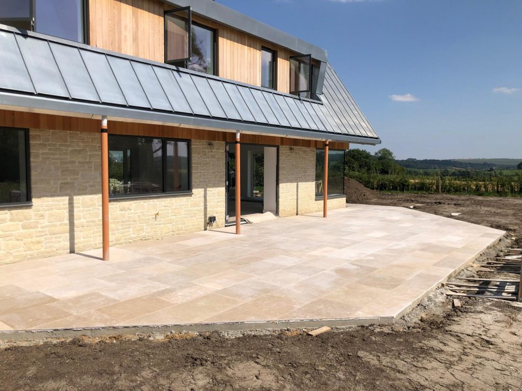 Heritage limestone flooring installation in Dorset
