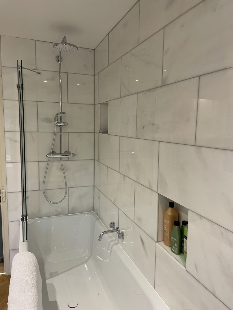 marble stone wall tiles in bathroom