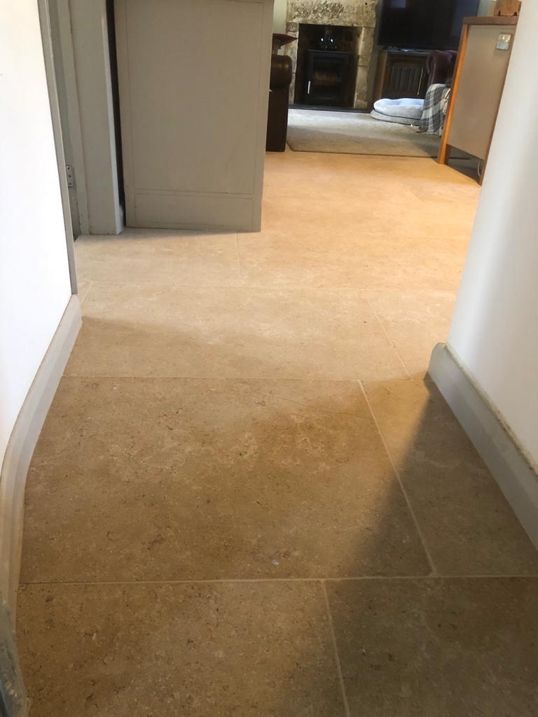 Heritage Limestone hallway and utility room floor.  