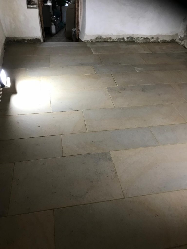 Marnhull Stone flooring Dorset living room floor on Golds Hill, Shaftesbury, Dorset.