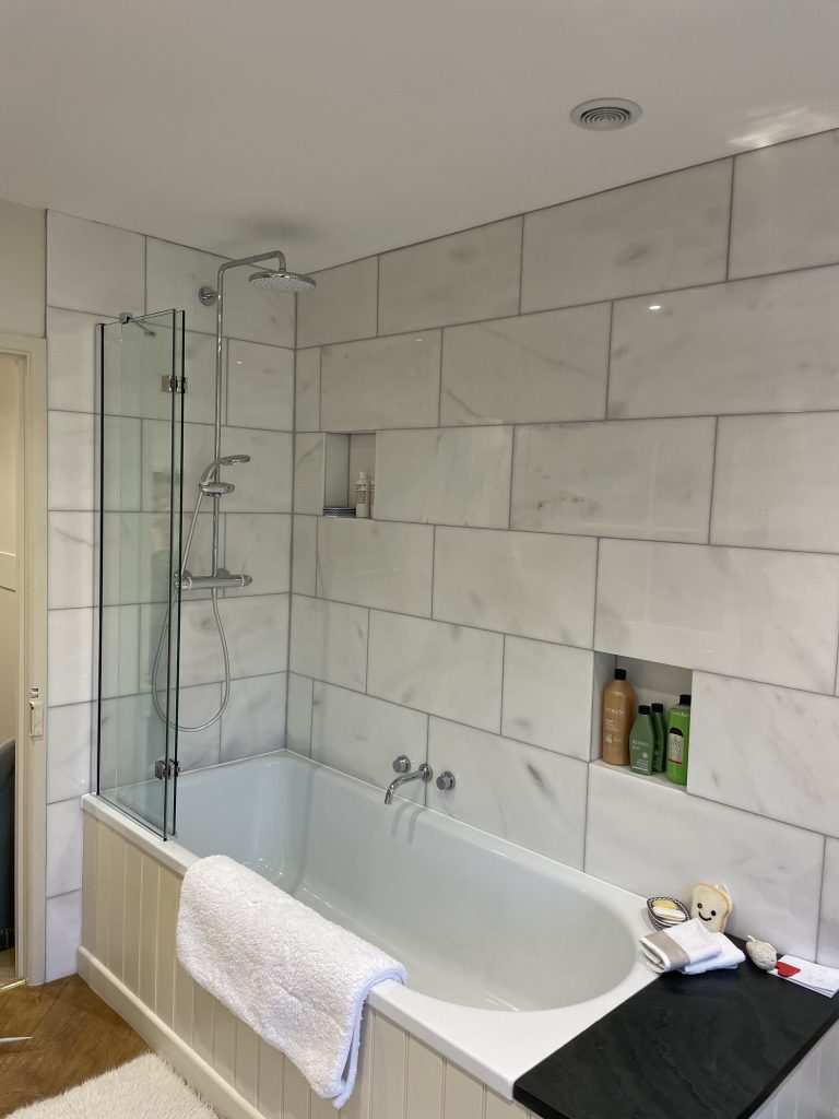 bathroom wall tiling Gillingham Dorset customers can see marble bathroom wall tiles.