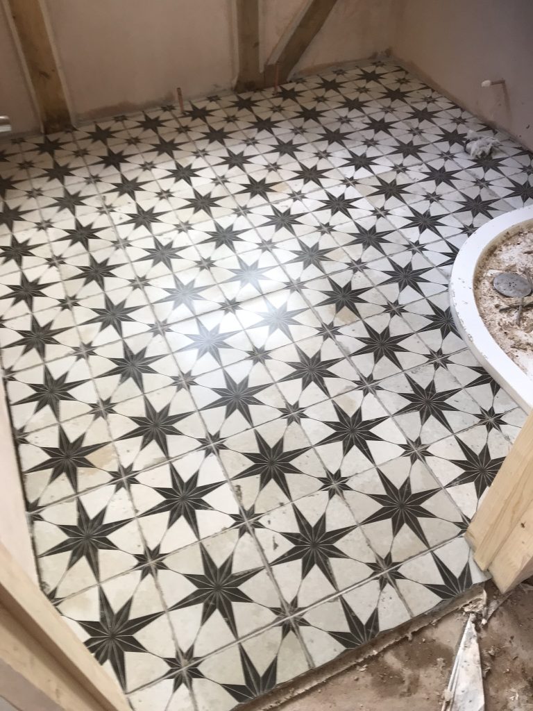 patterned star bathroom floor tiles decorative porcelain tile installation