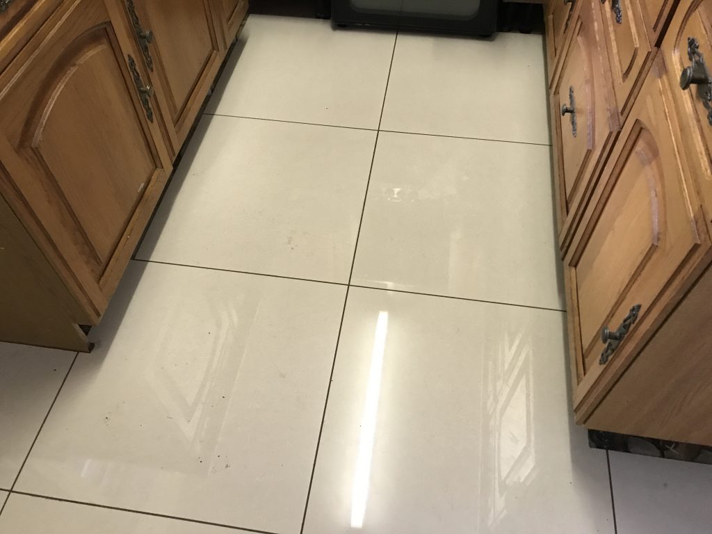 High gloss kitchen porcelain floor tiles ungrouted