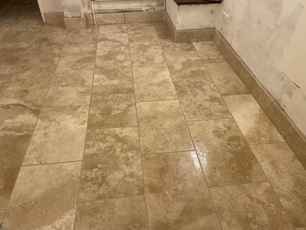 Stone Flooring Gillingham Dorset completed travertine floor