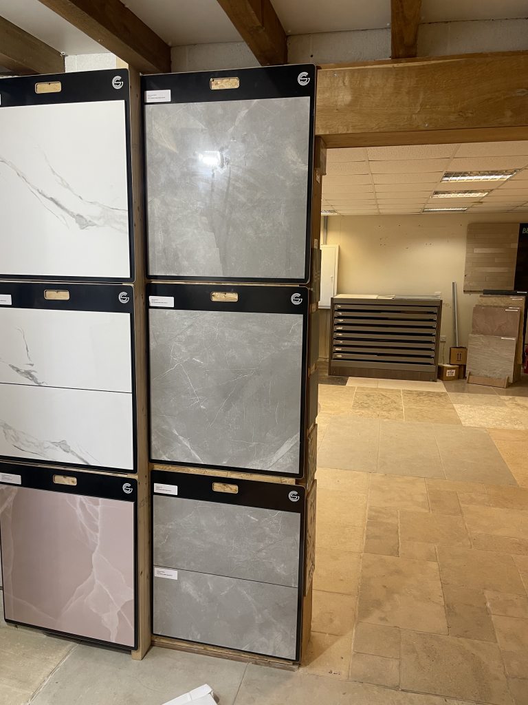 Porcelain tiles on show at Simali Stone Shaftesbury