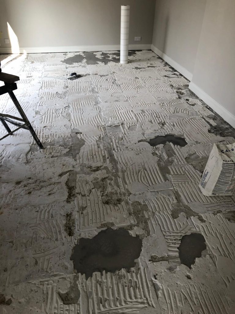 Floor preperation prior to installing stone